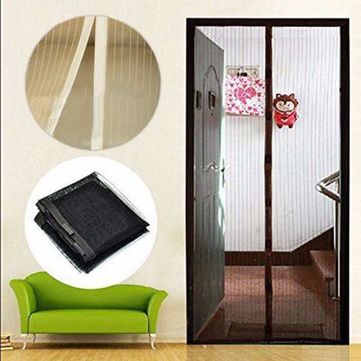 Magic mesh hands-free screen door