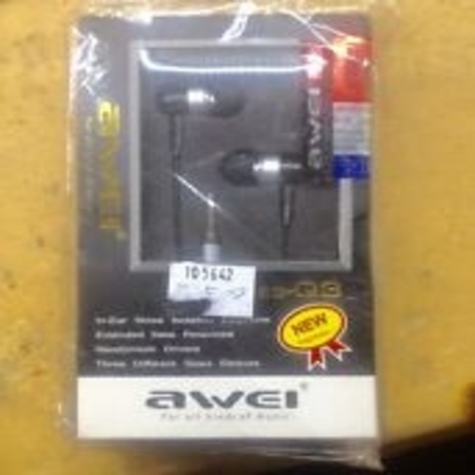 Awei es-q3 3.5mm wired earphone  black super bass