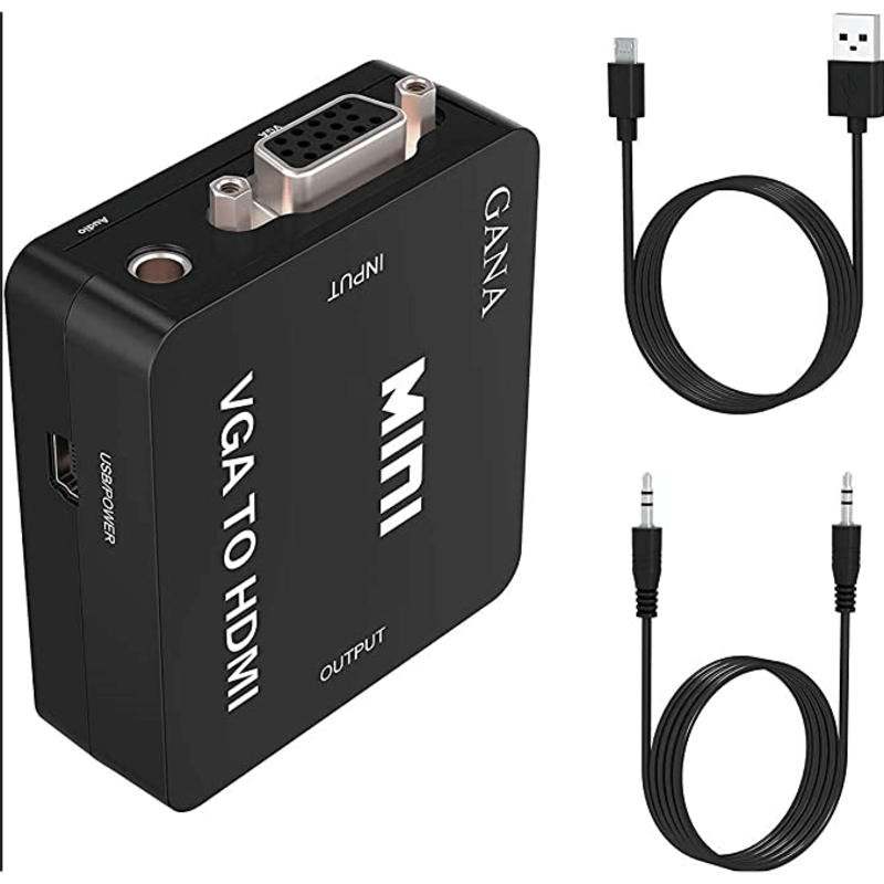 Mini vga to hdmi converter for audio video