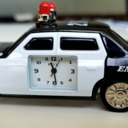 Fossil brand antique police car clock – metal black
