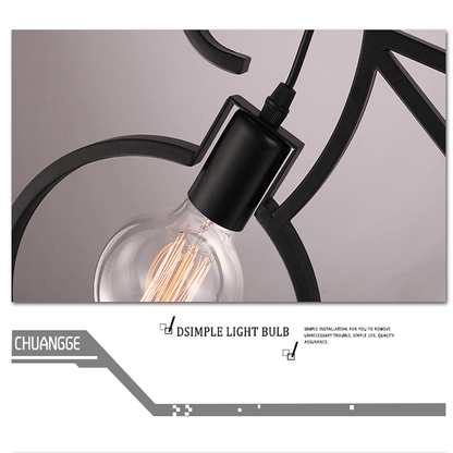 Bicycle shaped bulb holder