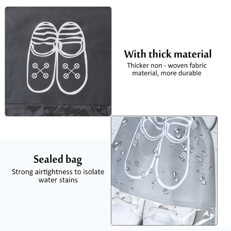 Pack of 2 pocket shoe storage bag