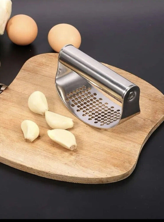 Stainless steel garlic press