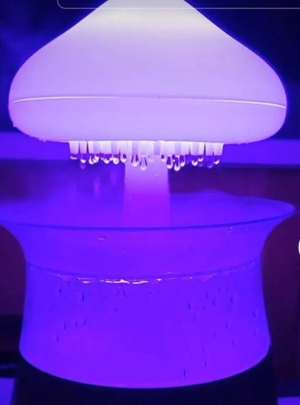 Rain cloud humidifier water drip with adjustable light