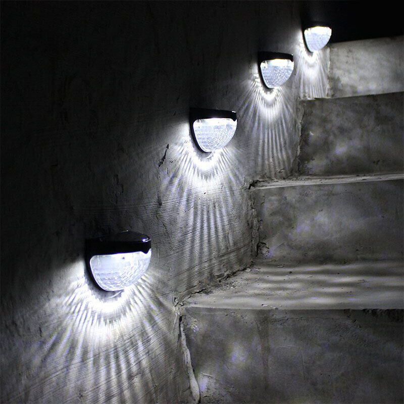 6 led solar fence light