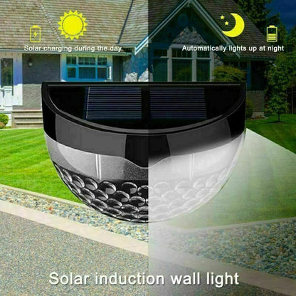 6 led solar fence light