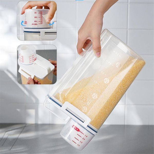 Air tight cereal jar food storage container 2l capacity