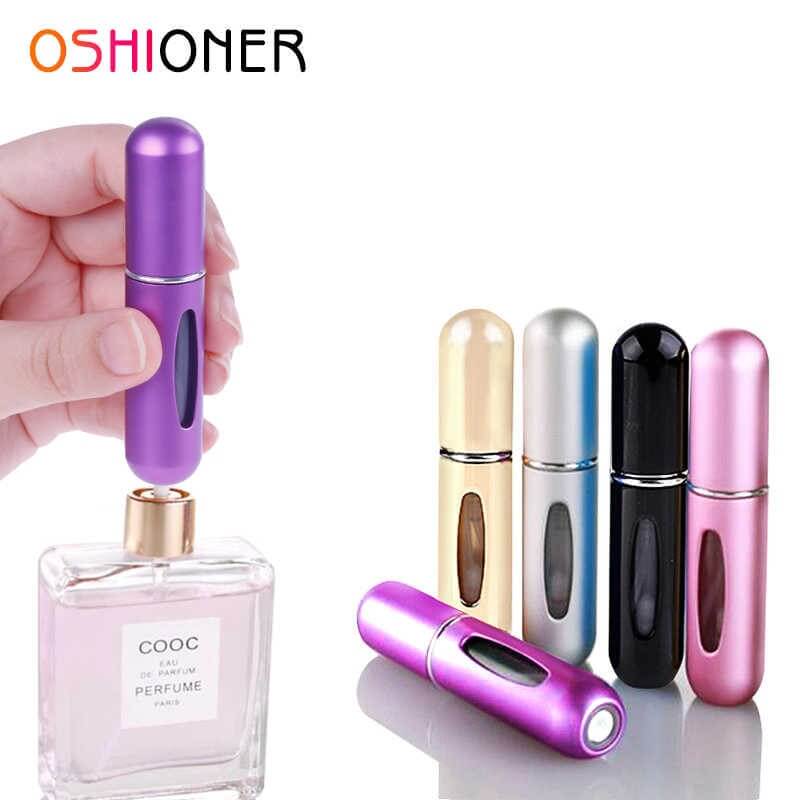 Pack of 2  5ml refillable mini perfume spray bottle aluminum