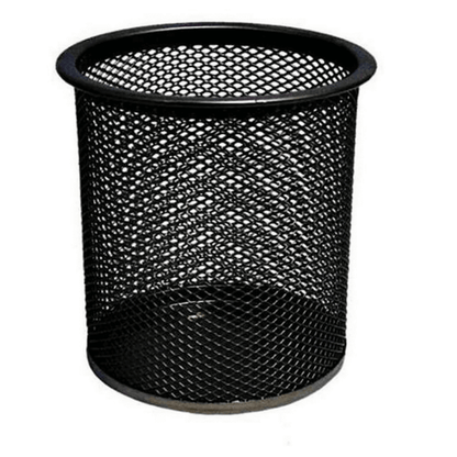 2pc black metal stand mesh style pen holder