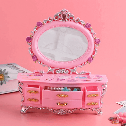 Creative music makeup box with drawer