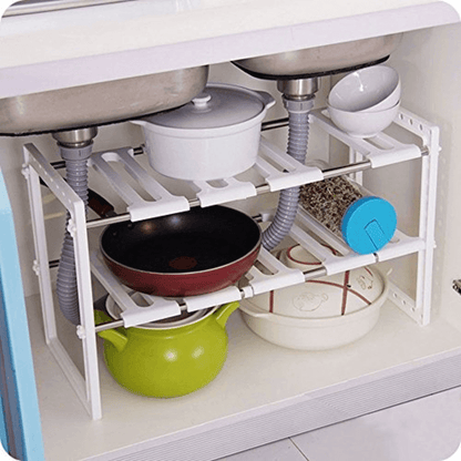 Multifunctional sink organizer storage shelf