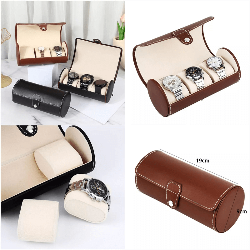 3 slot leather watch organizer