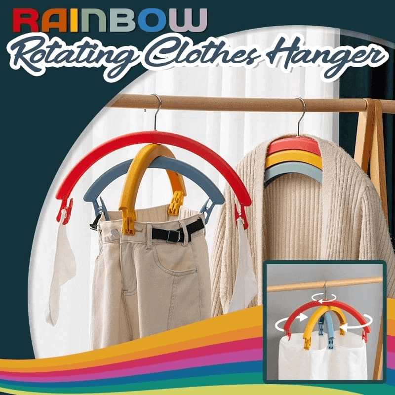 Rainbow rotating cloth hanger