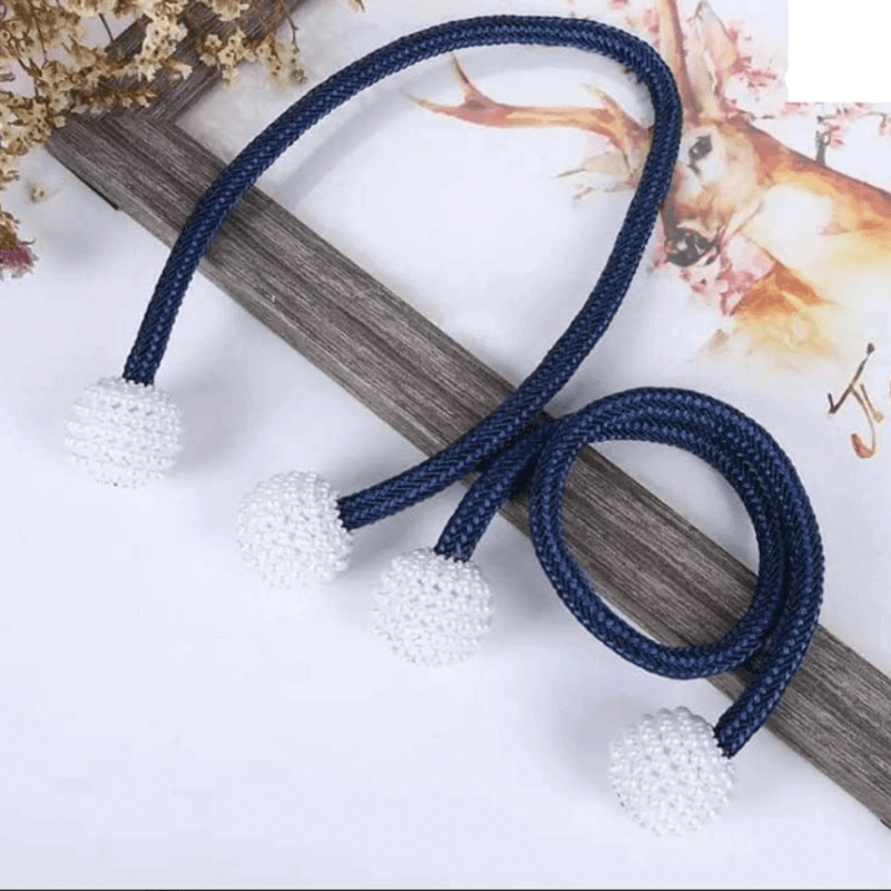 2 pcs magnetic pearl curtain buckle clip
