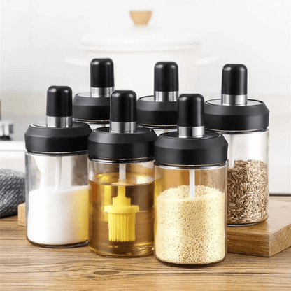 Airtight glass jar spice container bottle 250ml 