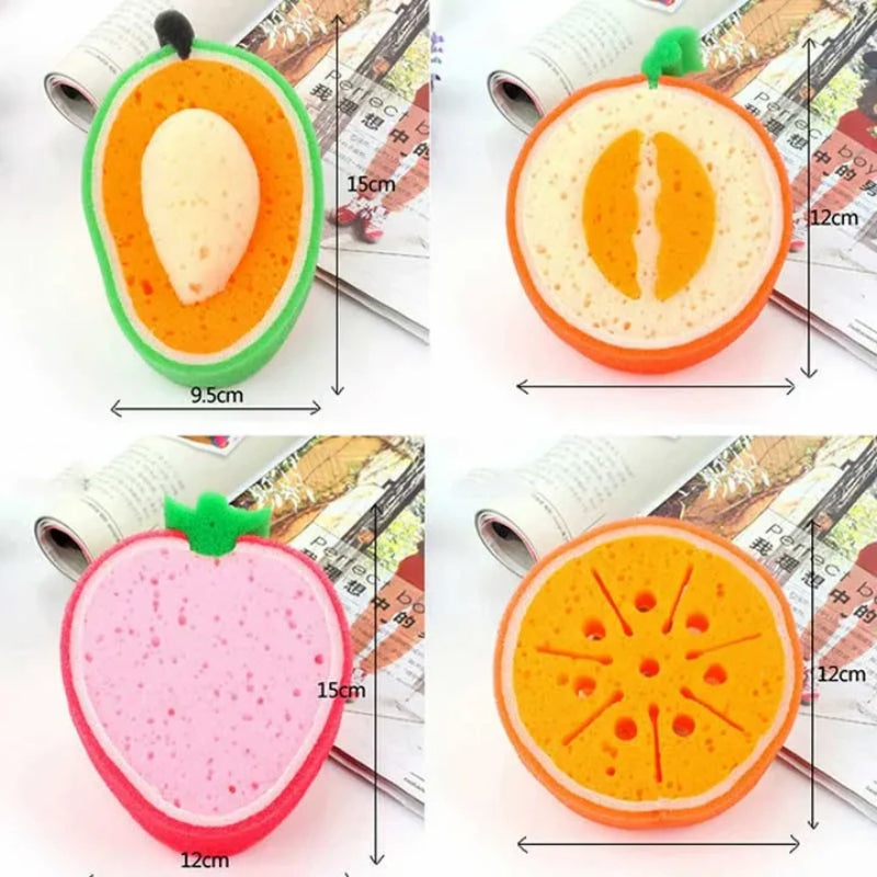 Fruit shaped cleaning sponge