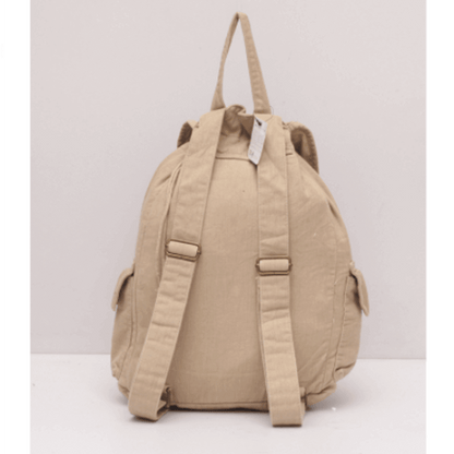 Skin color canvas backpacks for girls