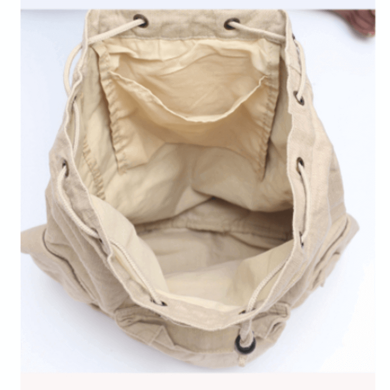 Skin color canvas backpacks for girls