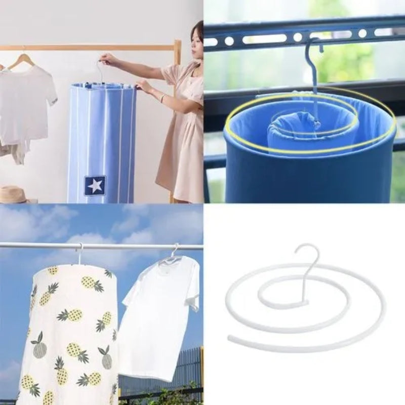 Metal-spiral drying hanger