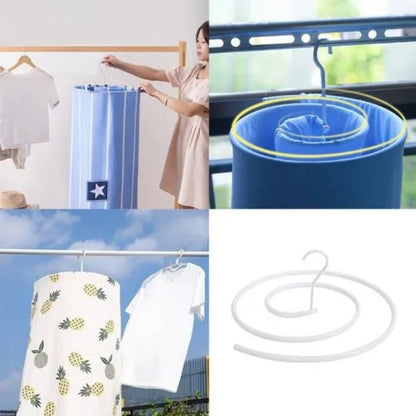 Metal-spiral drying hanger