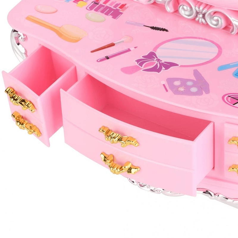 Creative music makeup box with drawer