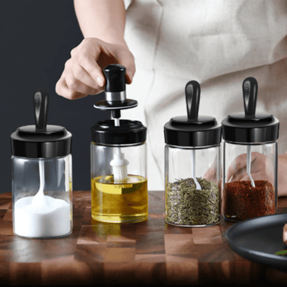 Airtight glass jar spice container bottle 250ml