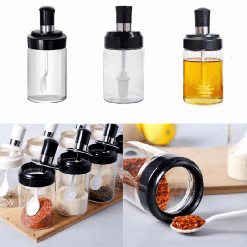 Airtight glass jar spice container bottle 250ml
