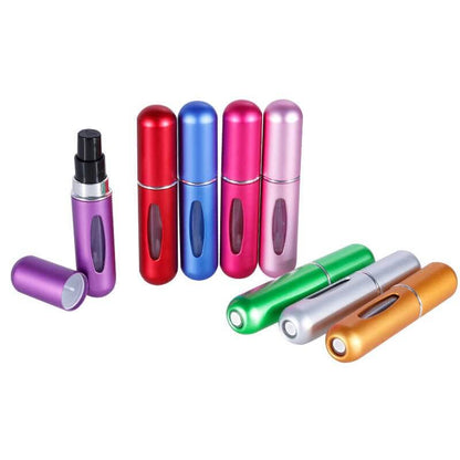 Pack of 2  5ml refillable mini perfume spray bottle aluminum