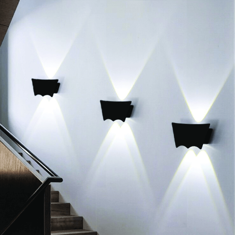 2 in 1 up down bat shaped wall lamp