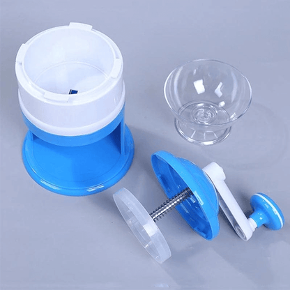 Hand crank ice crusher snow cone maker machine
