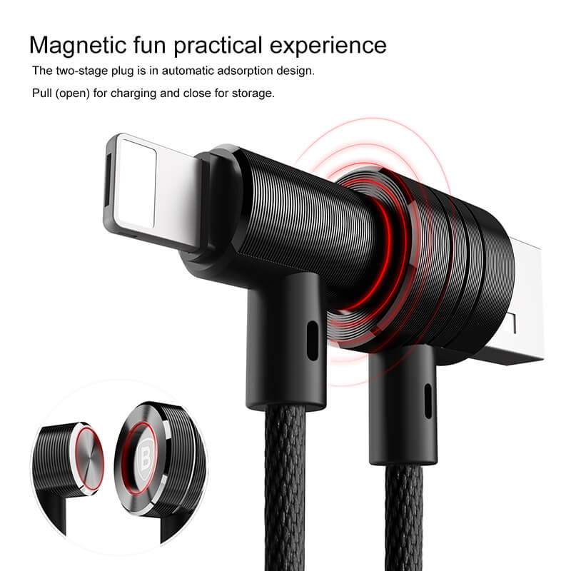 baseus 2 in 1 magnetic micro usb cable for android,ios
