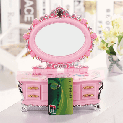 Creative music makeup box with drawer