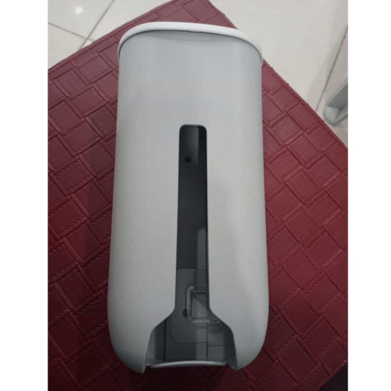 Self adhesive plastic shopping bag holder