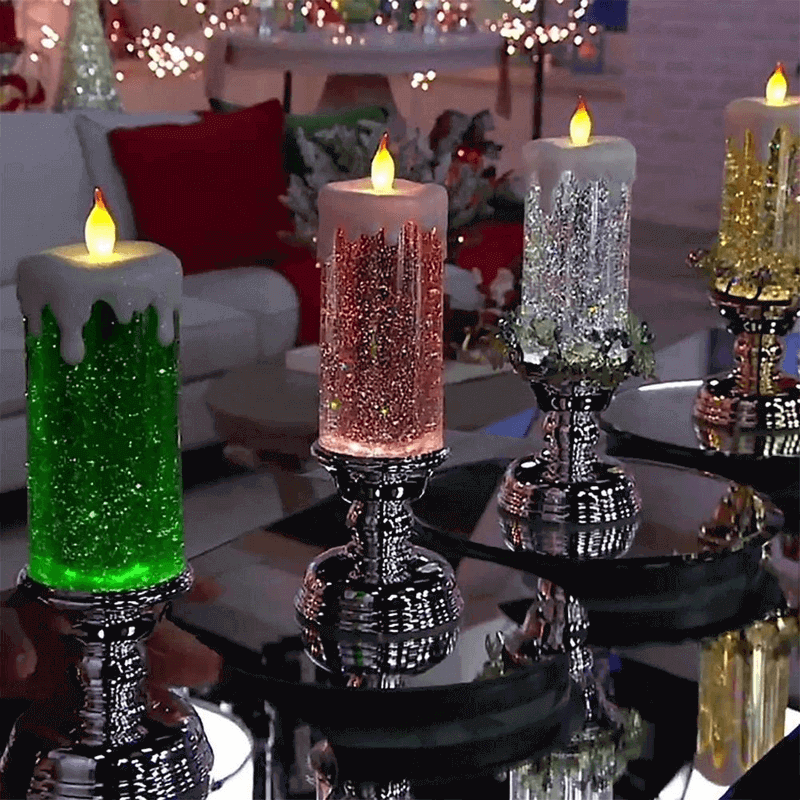 Creative glitter led candles light lamp