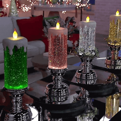 Creative glitter led candles light lamp