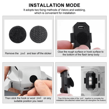 2 pcs universal led bike strobe lights