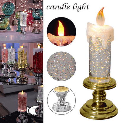 Creative glitter led candles light lamp