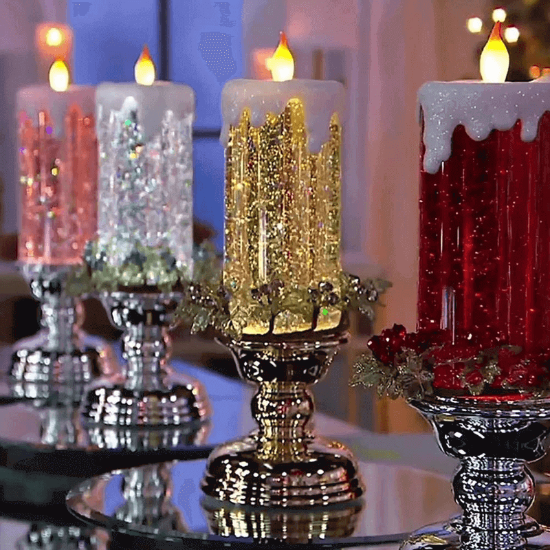 Creative glitter led candles light lamp