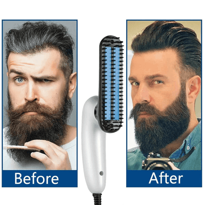 2 in 1 hair and beard straightener comb