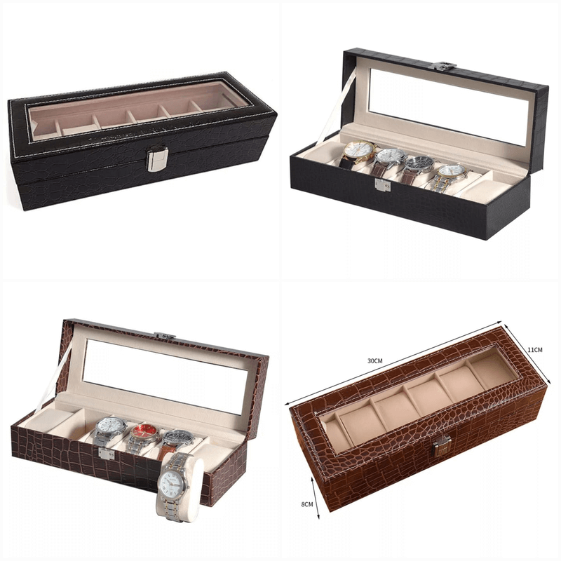 6 slot watch storage box