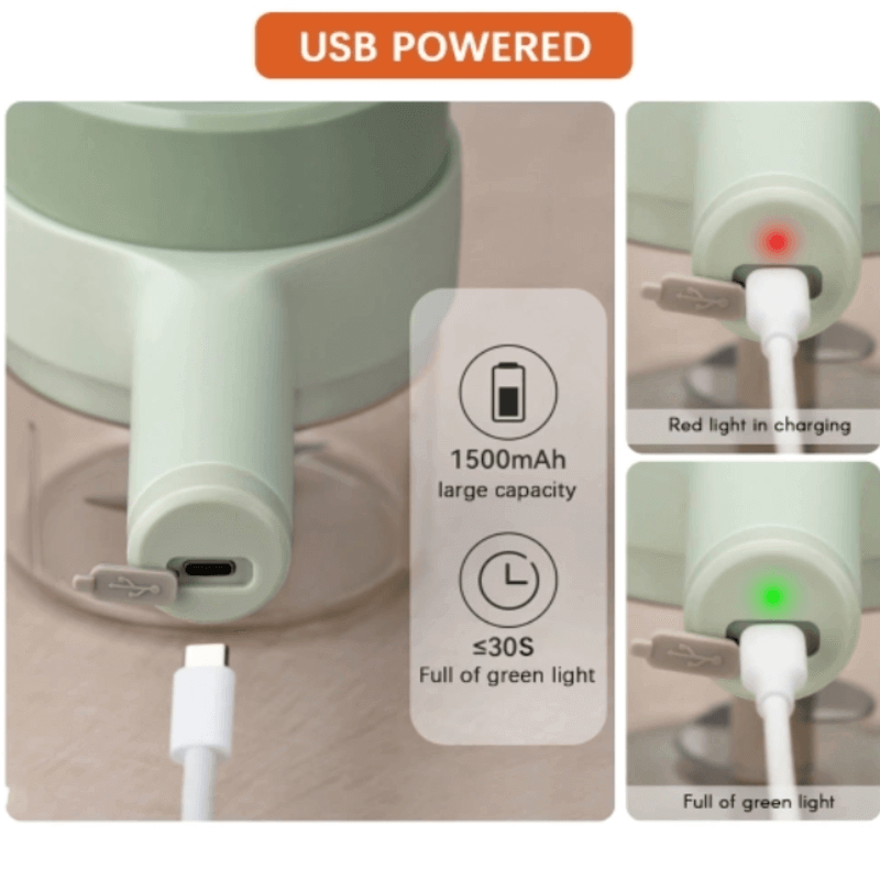4 in 1 handheld electric food chopper
