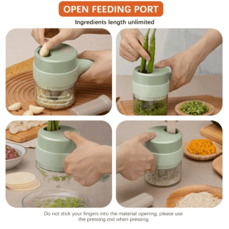 4 in 1 handheld electric food chopper