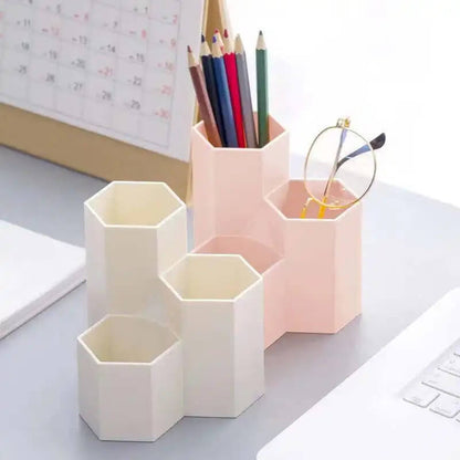 3 compartments table cosmetic and desk organizers