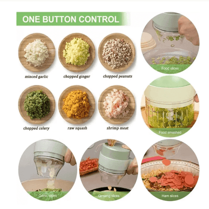 4 in 1 handheld electric food chopper