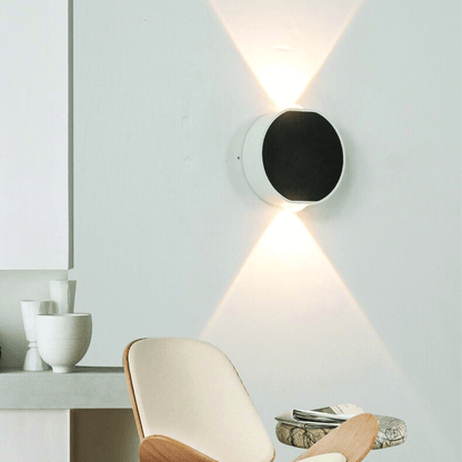 Up and down round wall light