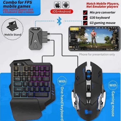 Gaming wireless 5 in 1 combo keyboard and mouse