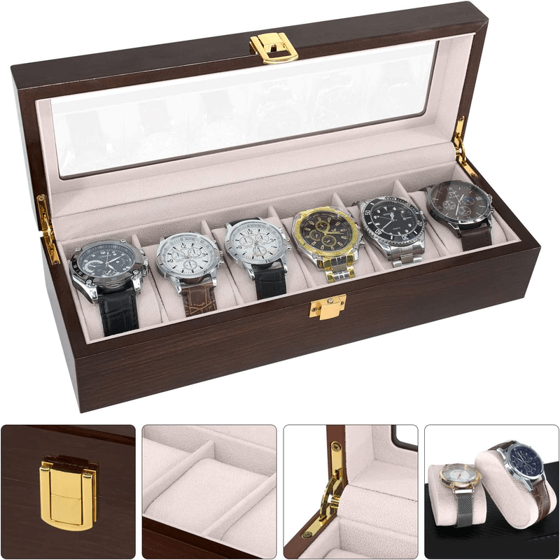 6 slot watch storage box