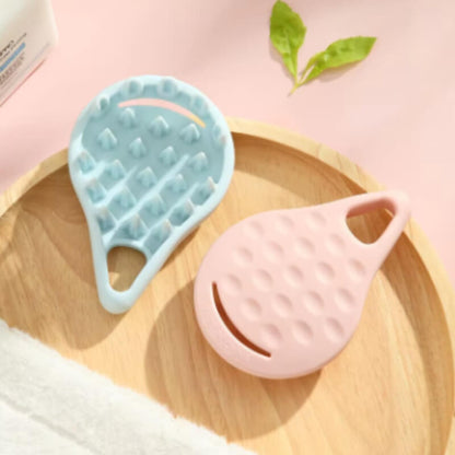 Silicone shampoo shower body hair massager