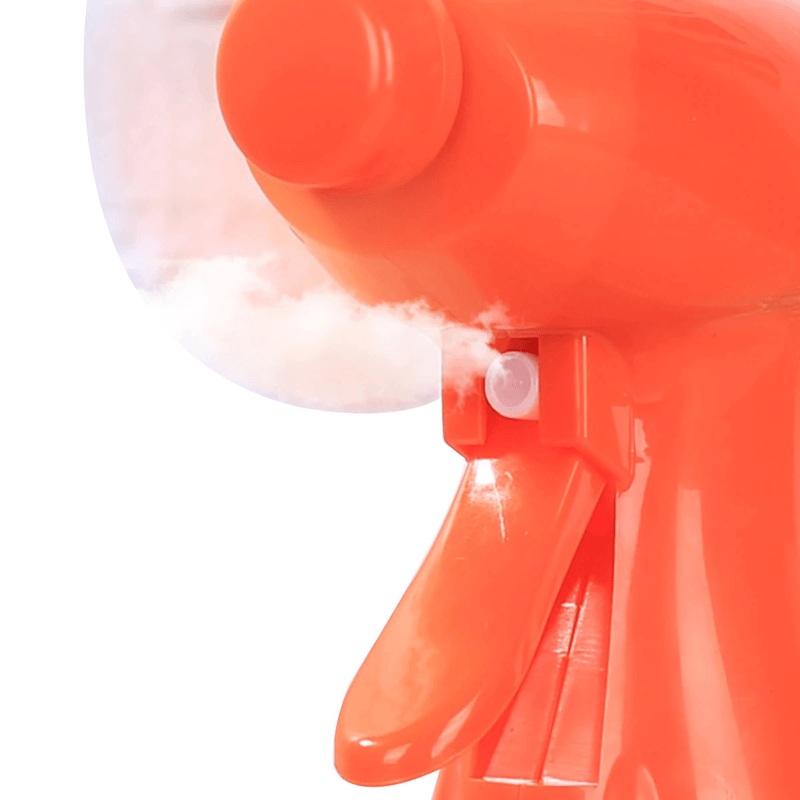 Creative misting fan with spray bottle