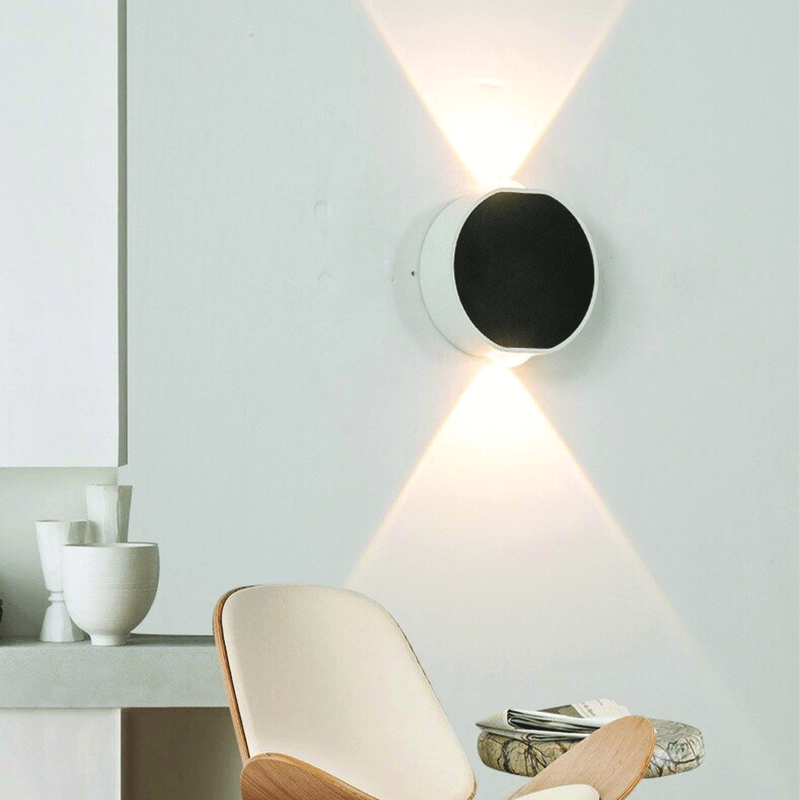 Up and down round wall light